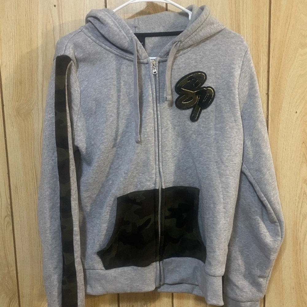 South Pole Gray Hoodie with Black Accents